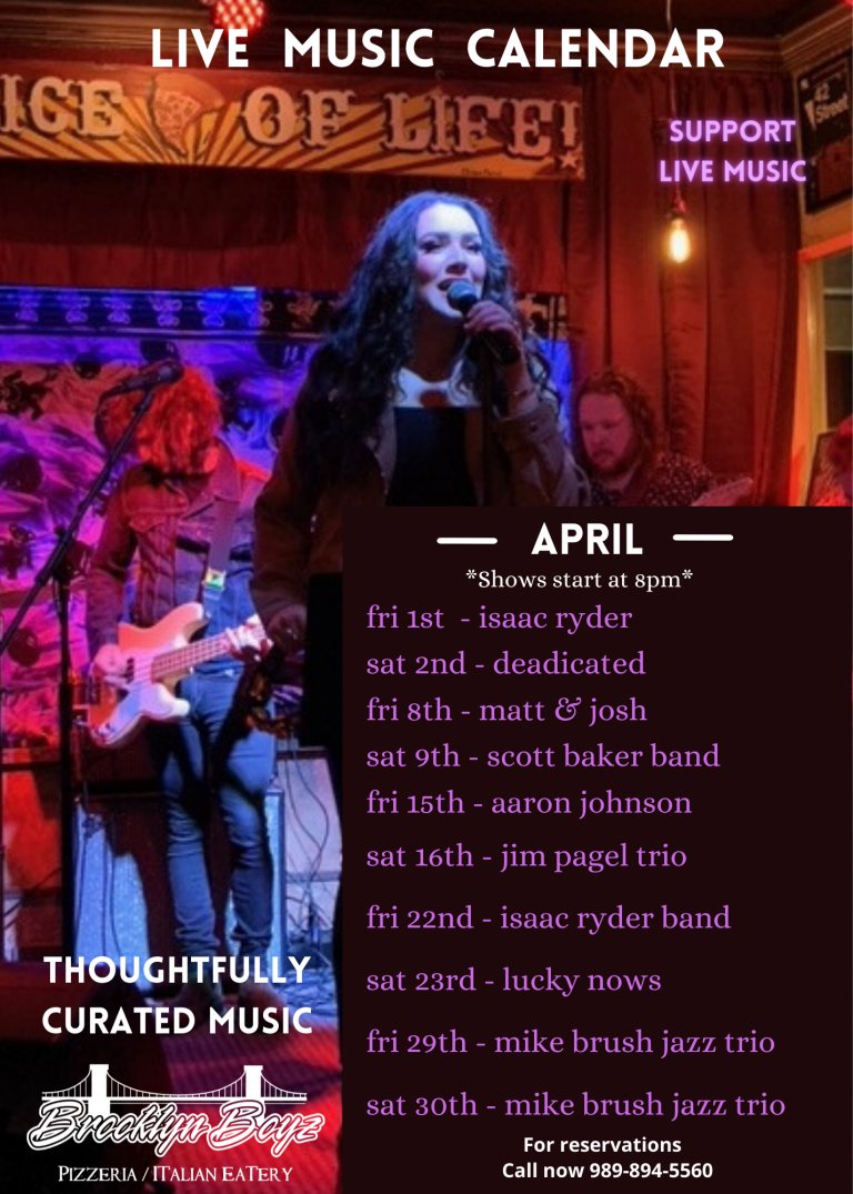 Live Music Calendar Brooklyn Boyz